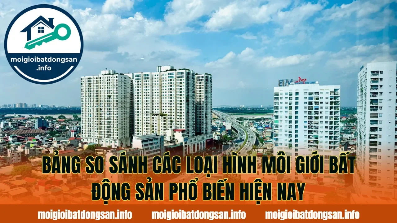 Bảng so sánh các loại hình môi giới bất động sản phổ biến hiện nay