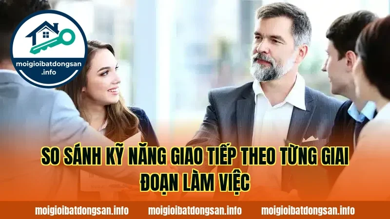 So sánh kỹ năng giao tiếp theo từng giai đoạn làm việc