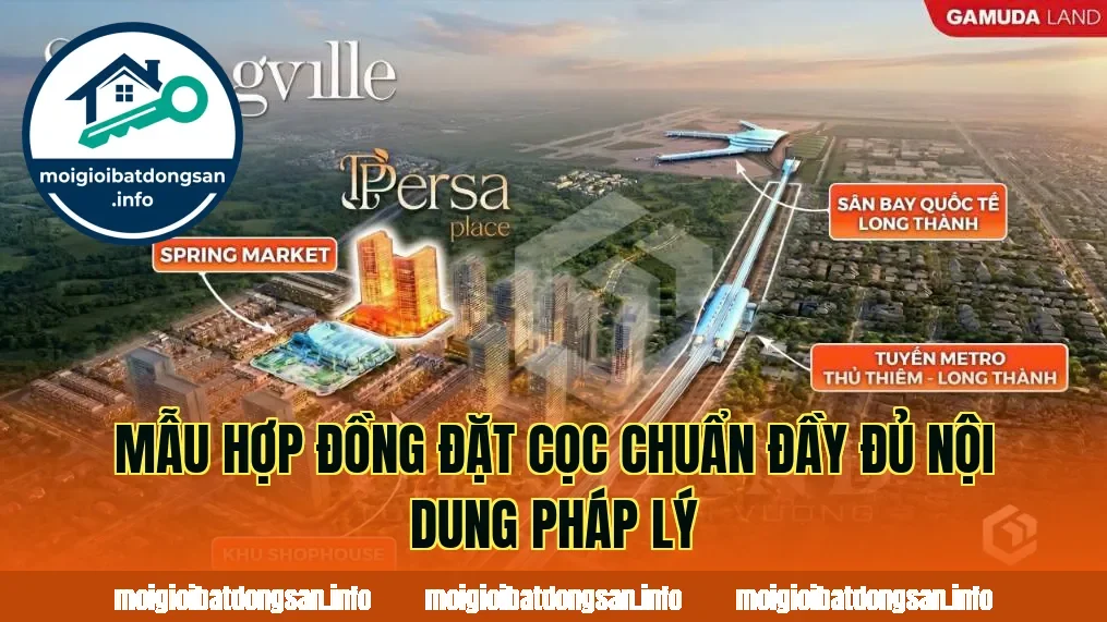 Mẫu hợp đồng đặt cọc chuẩn đầy đủ nội dung pháp lý